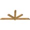 Ekena Millwork Kennewick Rough Sawn Timber Gable Bracket, Western Red Cedar, 72"W x 30"H x 2"D x 4"F, 10/12 Pitch GBW072X30X0204KEN00RWR - alternate 2